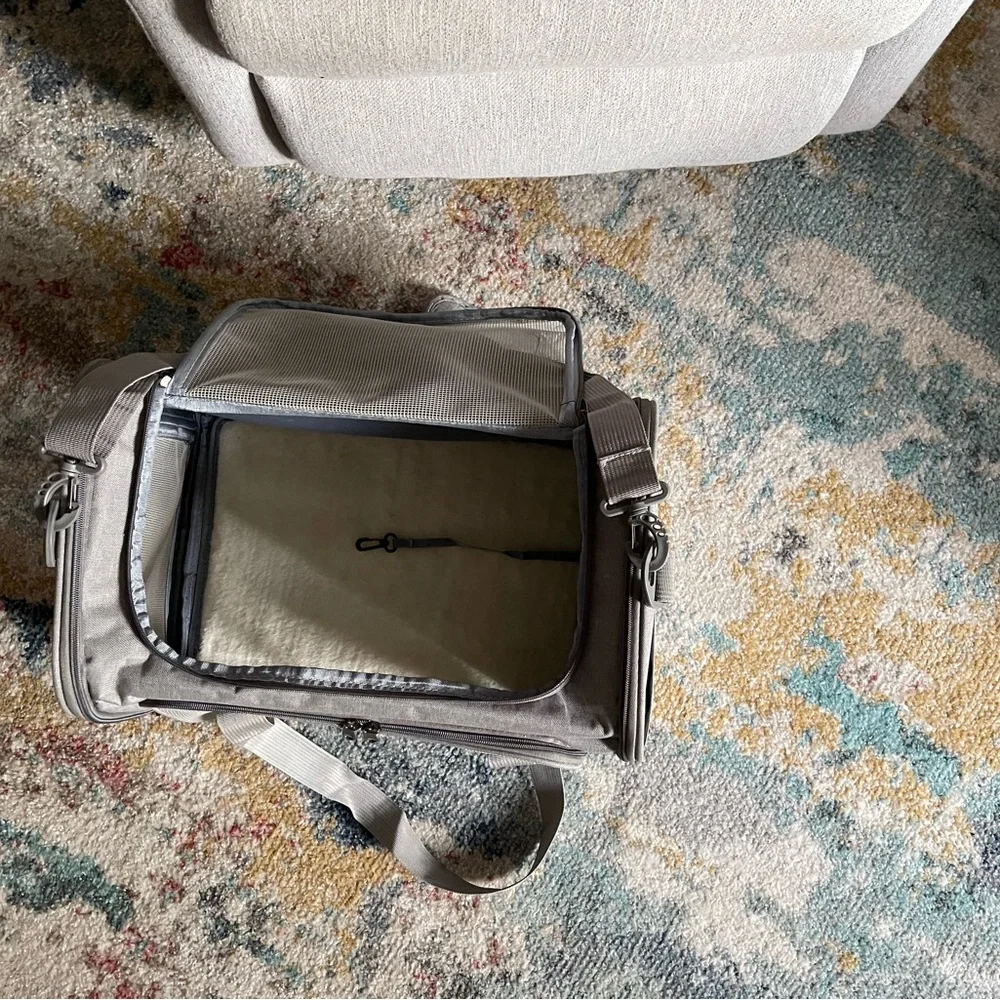 Foldable Gray Small Pet Carrier